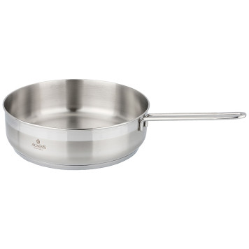 Сковорода PROFESSIONAL 28х8 см, 5 л высококачественная нерж сталь 18/10 индукционное дно AGNESS 936-326-3