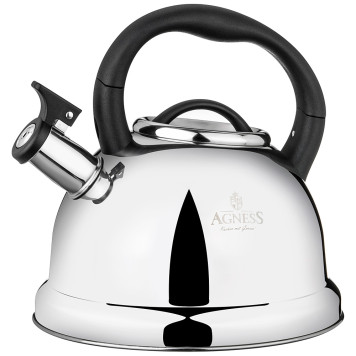 Чайник со свистком, 3,0 л и складывающейся ручкой AGNESS 937-033