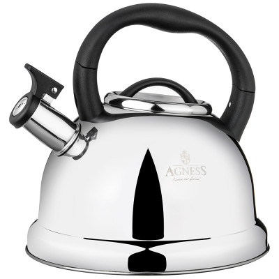 Чайник со свистком, 3,0 л и складывающейся ручкой AGNESS 937-033