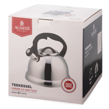 Чайник со свистком, 3,1 л AGNESS 937-034-4