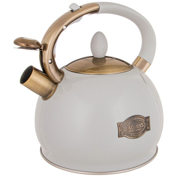 Чайник со свистком, серия ТЮДОР, 3, 0 л термоаккумулирующее дно, индукция AGNESS 937-837-1