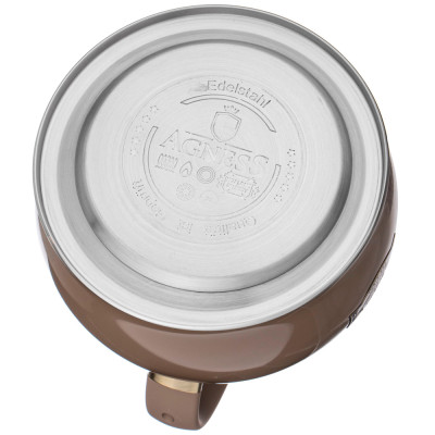 Чайник со свистком, 3л c индукцион. капсульным дном цвет: шоколад AGNESS 937-842-2