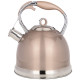 Чайник со свистком, 3л c индукцион. капсульным дном цвет:шампань AGNESS 937-851