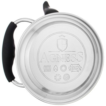 Чайник с фильтром, 1,0 л c индукцион. капсульным дном и складывающейся ручкой цвет: черный AGNESS 937-873-2