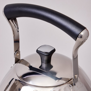 Чайник 3,0 л со складывающейся ручкой, сталь 18/10, индукционное капсульное дно AGNESS 937-910-3