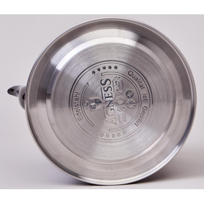 Чайник 3,0 л со складывающейся ручкой, сталь 18/10, индукционное капсульное дно AGNESS 937-910-4