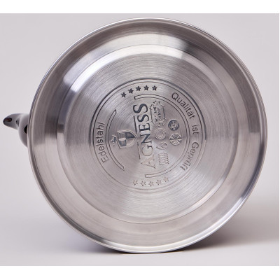 Чайник 3,0 л со складывающейся ручкой, сталь 18/10, индукционное капсульное дно AGNESS 937-911-4