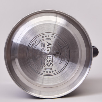 Чайник 3,0 л со свистком и складывающейся ручкой, индукционное капсульное дно AGNESS 937-912-5