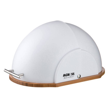 Хлебница "NATIVE" деревянная с пластиковой крышкой 36*26*20 см (кор=4шт.) AGNESS 938-010