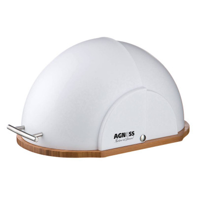 Хлебница "NATIVE" деревянная с пластиковой крышкой 36*26*20 см (кор=4шт.) AGNESS 938-010