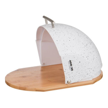 Хлебница "NATIVE" деревянная с пластиковой крышкой 36*26*20 см (кор=4шт.) AGNESS 938-014-1