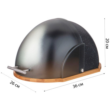 Хлебница деревянная с пластиковой крышкой 36*26*20 см AGNESS 938-073-1