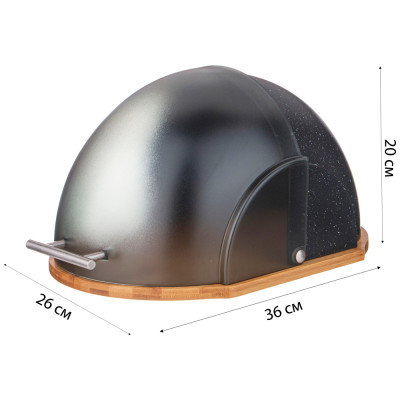 Хлебница деревянная с пластиковой крышкой 36*26*20 см AGNESS 938-073-1