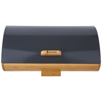 Хлебница 35х25х15,5см grey AGNESS 938-083-1