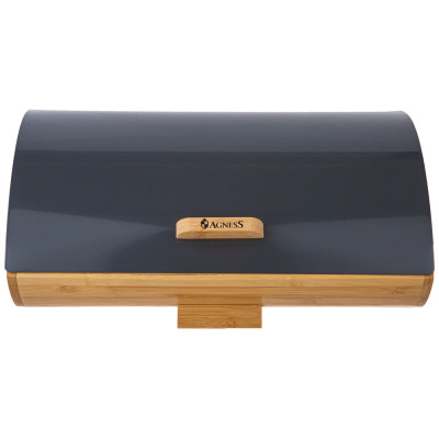 Хлебница 35х25х15,5см grey AGNESS 938-083-1