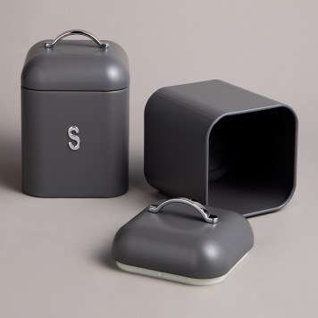 Хлебница 30х19,5х15,5см с 2-мя банками д/сып. прод. d11,5см, h16,5см AGNESS 938-086-10