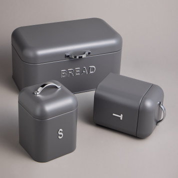 Хлебница 30х19,5х15,5см с 2-мя банками д/сып. прод. d11,5см, h16,5см AGNESS 938-086-2