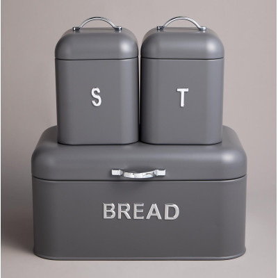 Хлебница 30х19,5х15,5см с 2-мя банками д/сып. прод. d11,5см, h16,5см AGNESS 938-086