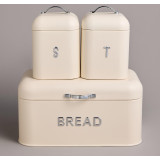 Хлебница 30х19,5х15,5см с 2-мя банками д/сып. прод. d11,5см, h16,5см AGNESS 938-087