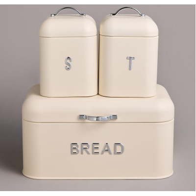 Хлебница 30х19,5х15,5см с 2-мя банками д/сып. прод. d11,5см, h16,5см AGNESS 938-087