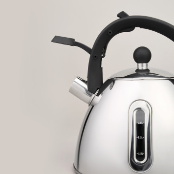 Чайник со свистком и мерной шкалой, 3,2л AGNESS 940-020-2