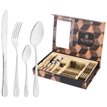 Набор столовых приборов на 6 персон 24 пр. AGNESS 942-046