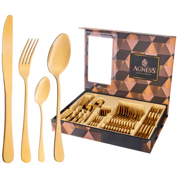 Набор столовых приборов на 6 персон 24 пр. AGNESS 942-049