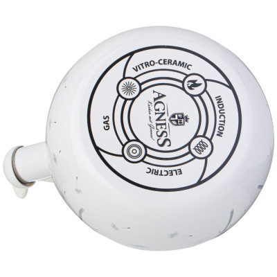 Чайник эмалированный со свистком серия "DANDELION", 2,2 л AGNESS 943-054-2