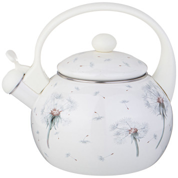 Чайник эмалированный со свистком серия "DANDELION", 2,2 л AGNESS 943-054