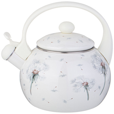 Чайник эмалированный со свистком серия "DANDELION", 2,2 л AGNESS 943-054