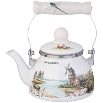 Чайник эмалированный со съемным фильтром из нжс серия "FAMILY HOUSE", 0,85 л AGNESS 943-060