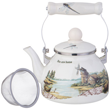 Чайник эмалированный со съемным фильтром из нжс серия "FAMILY HOUSE", 1,1 л AGNESS 943-061-1