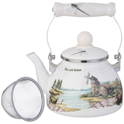 Чайник эмалированный со съемным фильтром из нжс серия "FAMILY HOUSE", 1,1 л AGNESS 943-061-1