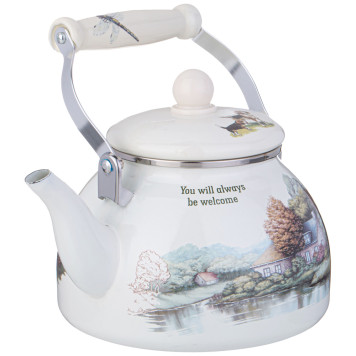 Чайник эмалированный серия "FAMILY HOUSE", 2,6 л AGNESS 943-063-2