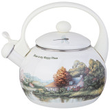 Чайник эмалированный со свистком серия "FAMILY HOUSE", 2,2 л AGNESS 943-064