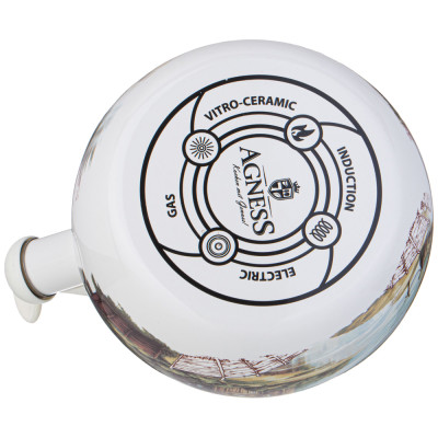 Чайник эмалированный со свистком серия "FAMILY HOUSE", 2,2 л AGNESS 943-064-3