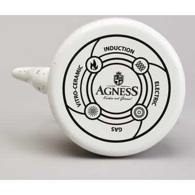 Чайник эмалированный со съемным фильтром из нжс серия "LAVENDER CATS", 1,1 л AGNESS 943-071-4