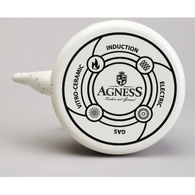 Чайник эмалированный серия "LAVENDER CATS", 2,6 л AGNESS 943-073-3