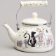 Чайник эмалированный серия "LAVENDER CATS", 2,6 л AGNESS 943-073