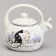 Чайник эмалированный со свистком серия "LAVENDER CATS", 2,2 л AGNESS 943-074