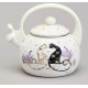 Чайник эмалированный со свистком серия "LAVENDER CATS", 2,2 л AGNESS 943-074