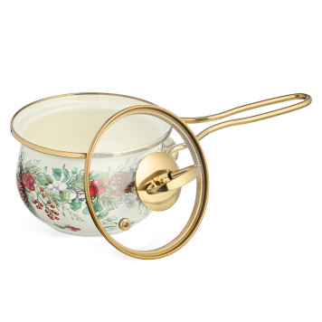 Ковш эмалированный серия "CELEBRATION" 0,9л, диа 14 см AGNESS 943-081-1