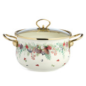 Кастрюля эмалированная со стеклянной крышкой серия "CELEBRATION", 3.6 л, 22*13 см AGNESS 943-085
