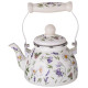 Чайник эмалированный со съемным фильтром из нжс серия "FLOWER STORY", 1,1 л AGNESS 943-091