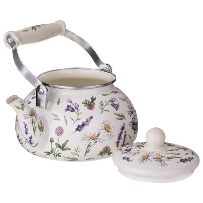 Чайник эмалированный серия "FLOWER STORY", 2,3 л AGNESS 943-092-2
