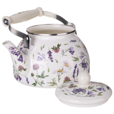Чайник эмалированный серия "FLOWER STORY", 2,6 л AGNESS 943-093-2