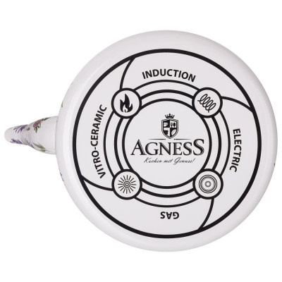 Чайник эмалированный серия "FLOWER STORY", 2,6 л AGNESS 943-093-3