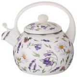Чайник эмалированный со свистком серия "FLOWER STORY", 2,2 л AGNESS 943-094