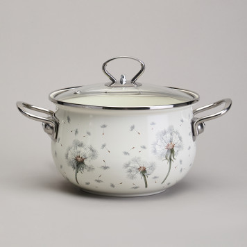 Набор кастрюль эмалированный, серия "DANDELION" 4пр. 2,0/2,8л диа.18/20см AGNESS 943-100-3