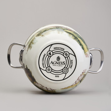 Набор кастрюль эмалированный, серия "FAMILY HOUSE" 4пр. 2,0/2,8л диа.18/20см AGNESS 943-101-3